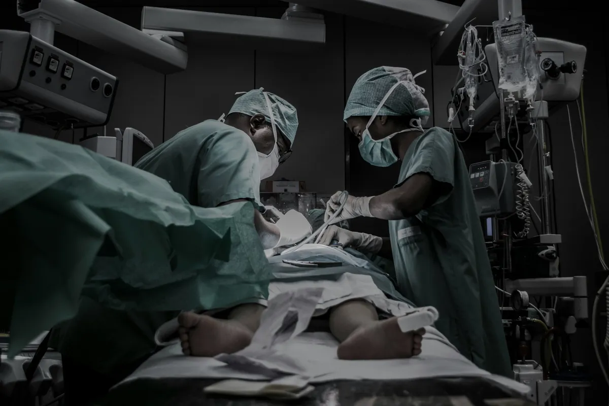 Surgeons performing an operation